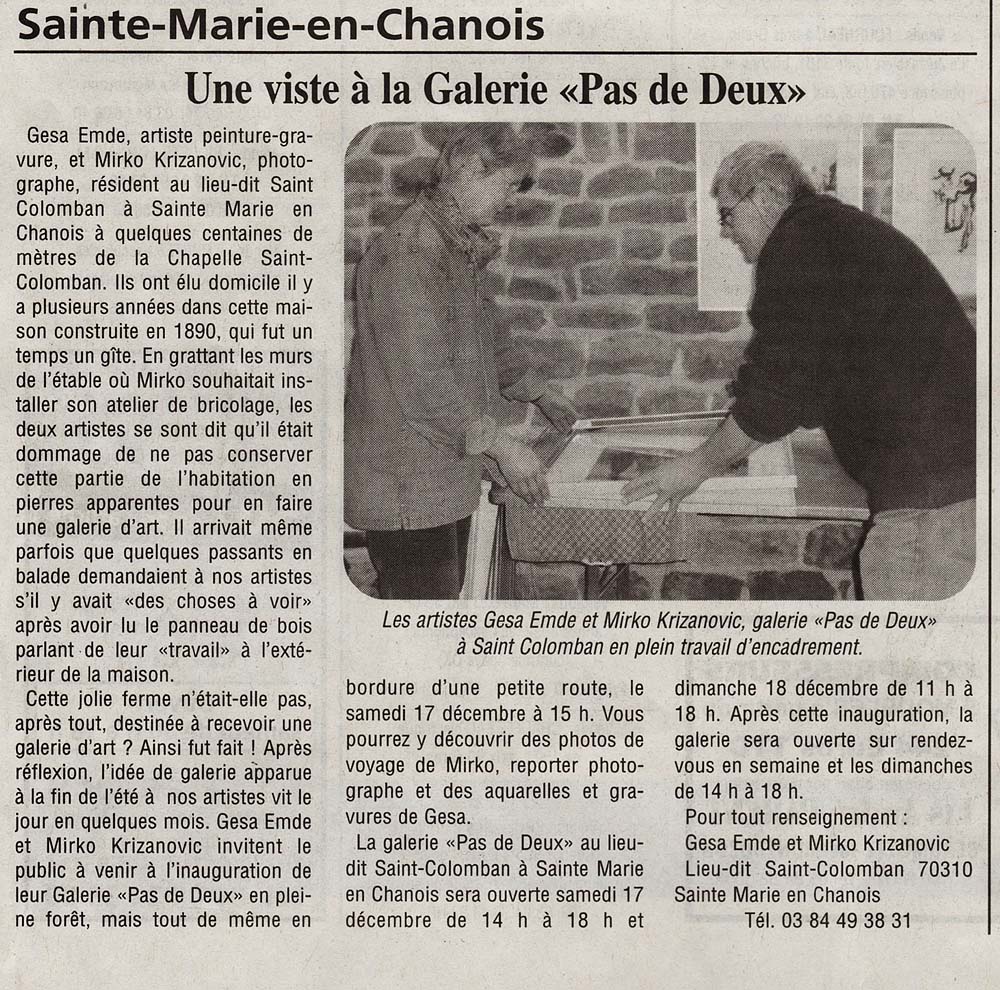 Article Les Affiches, 16.12.2011